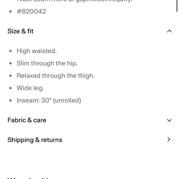 GAP High Rise Cuffed Wide-Leg Jeans in Dark Wash Indigo - Size 25/0R - Picture 7 of 11